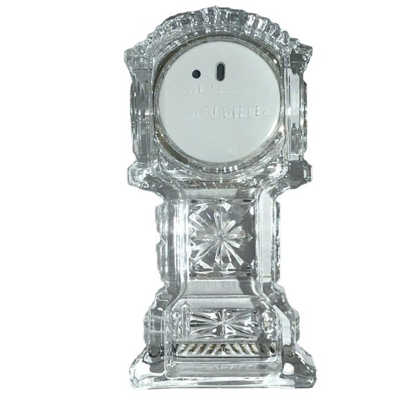 Vintage Shannon Crystal Clock Grandfather‎ Mini Desk Style Lead Crystal 7in - Picture 3 of 12